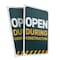 Signmission Open During Construction, Plastic Signs Only 24 Inch x 36 Inch, Corrugated Plastic, 2PK CSB-2436-2PACK-30407 - alternate 1