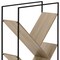Homeroots 60" Taupe Metal Five Tier Geometric Bookcase 489787 - alternate 3
