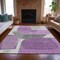 Homeroots 9' X 12' Purple And Gray Abstract Washable Indoor Outdoor Area Rug 632183 - alternate 2