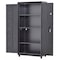 Sandusky Lee Heavy Duty Welded Steel Modular Tall Cabinet, 36x18x72, Black MF3F361872-9M - alternate 3