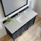 James Martin Vanities Brittany 60" Single Vanity, Black Onyx, w/ 3 CM Siberian Silestone Top 650-V60S-BKO-3SFR - alternate 3