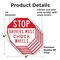 Signmission Stop Drivers Must Chock Wheels, 4 inch X 4 inch, Vinyl Decal, 5PK OC-D-5PACK-4-219 - alternate 3