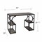 Homeroots Wood and Iron Writing Desk with Storage 402074 - alternate 2