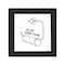 Homeroots Empty Toilet Paper Roll Black Framed Print Wall Art 529810 - alternate 1
