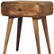 Homeroots 22" Oak Solid Wood Round One Drawer Nightstand 722587 - alternate 1