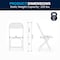 Flash Furniture Kids White Plastic Folding Chair, PK2 2-Y-KID-WH-GG - alternate 5