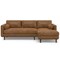 Homeroots 102" Brown Leather Sofa 641037 - alternate 1
