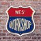 Signmission Wes's Workshop, 6 Inch X 6 Inch, Plastic Sign SHI-P-6-489-WES - alternate 3