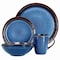 Gibson Elite 16 Piece Priya Reactive Glaze Stoneware Dinnerware Set in Blue 142747.16 - alternate 4