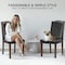 Yssoa Upholstered Parsons Dining Chair, Faux Leather Dining Room Chair with Solid Wood Legs and Nai 3A88FNCHARDINNINGBRNX2 - alternate 3
