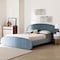 Baxton Studio Ekram Velvet Upholstered Platform Bed, Queen 267-14630-ZORO - alternate 4