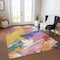 Homeroots 9' X 12' Gold Purple And Teal Blue Abstract Washable Indoor Outdoor Area Rug 611220 - alternate 4