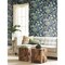 York Wallcoverings Lotus Pond Navy Metallic Wallpaper GO8295 - alternate 4