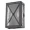 Homeroots Burnished Bronze Criss Cross Water Glass Outdoor Light 398334 - alternate 1
