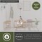 Vaxcel Pratt 3-Light Cage Pendant Light, Two-Tone Satin Nickel and Light Oak, Farmhouse, 15-In. Wide P0470 - alternate 4