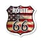 Signmission Route Us 66 Flag, 6 Inch X 6 Inch, Plastic Sign SHI-P-6-483 - alternate 1