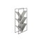 Homeroots 60" Gray Metal and Wood Five Tier Geometric Bookcase 489796 - alternate 4