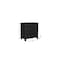 Homeroots 30" Black Solid Wood Distressed Three Drawer Nightstand 521194 - alternate 7