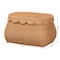 Bali & Pari Ayleen Natural Rattan Basket with Scalloped Lid - Handwoven Wicker Storage Box, Home Decor, Medium 267-14596-ZORO - alternate 3