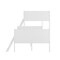 Flash Furniture Dallas Bunk Bed Twin Over Full, Convertible Slatted Solid Wood Bunk Bed Frame w/Ladder, White MG-0900-31-TFB-WH-GG - alternate 5