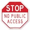 Signmission Stop No Public Access, 6 Inch X 6 Inch, Plastic Sign OC-P-6-263 - alternate 1