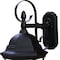 Homeroots XL Matte Black Swing Arm Hanging Lantern Wall Light 398603 - alternate 3