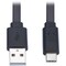 Eaton EATON USB-A To USB-C Flat Cable, M/m, USB 2.0, Black, 3 Ft. 0.91 M U038-003-FL - alternate 1
