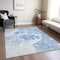 Homeroots 5' X 8' Sky Blue And Denim Blue Nautical Washable Indoor Outdoor Area Rug 581498 - alternate 4