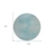 Homeroots 8' Aqua Teal Blue And Gray Round Abstract Washable Indoor Outdoor Area Rug 587196 - alternate 6