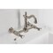 Kingston Brass Two-Handle Wall Mount Bridge Kitchen Faucet, Brushed Nickel KS2448BPL - alternate 3