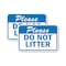 Signmission Please Do Not Litter 1, 18'' X 24'' 2 Signs, Heavy Gauge Aluminum, 2PK A-1824-2PACK-2801 - alternate 1