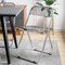 Leisuremod Lawrence Acrylic Folding Chair with Metal Frame, Transparent Black, 2PK LF19TBL2 - alternate 5