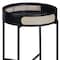 Homeroots 24" Black Melamine Veneer And Manufactured Wood Round End Table 486417 - alternate 2