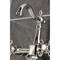 Kingston Brass Two-Handle Wall Mount Bridge Kitchen Faucet with Brass Sprayer, Polished Nickel KS2446AXBS - alternate 3