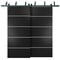 Sartodoors Sliding Closet Barn Bypass Doors with Hardware, Planum 0210 Black Matte, Sturdy 6.6ft Rails Hardwar PLANUM0210BBB-BLK-7284 - alternate 1