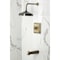 Kingston Brass Single-Handle Pressure Balanced Tub and Shower Faucet, Antique Brass KB6143AX - alternate 3