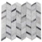 Apollo Tile 11x13 Bardiglio Nuvolato, Bianco Carrara Marble Floor and Wall Mosaic Tile 4.95sqft/case, 5PK APLSE88H11A - alternate 1