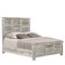 Homeroots Shutter Solid Wood King Gray Bed 521087 - alternate 5