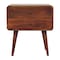 Homeroots 24" Chestnut Solid Wood Two Drawer Nightstand 651536 - alternate 1