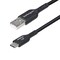 Startech.Com 1FT (30CM) USB-A TO USB-C CHARGING CABLE, CHARGE & SYNC, 3A, USB 2.0, TPE JACKET USB2AC1FTBK - alternate 1