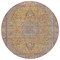 Homeroots 8' Gold And Peach Round Medallion Washable Indoor Outdoor Area Rug 616270 - alternate 6