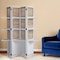 Homeroots 71" White Wood Folding Four Panel Screen Room Divider 342741 - alternate 2
