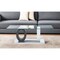 Homeroots 47" Clear And White and Gray Glass Coffee Table 383817 - alternate 3