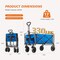 Healsmart 330LBS Collapsible Foldable Wagon Cart, Large Capacity Garden Beach Cart with All-Terrain 3A88GLCARTGARDEN330BLU - alternate 5
