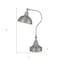 Homeroots 25" Nickel Metal Lantern Desk Table Lamp With Nickel Dome Shade 524674 - alternate 4