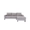 Homeroots Gray Polyester Blend Stationary L Shaped Two Piece Corner Sectional 530513 - alternate 3