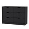 Homeroots 42" Black Manufactured Wood Six Drawer Modern Dresser 518029 - alternate 2