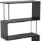 Homeroots 61" Black Wood Four Tier Etagere Bookcase 490166 - alternate 5