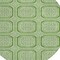 Homeroots 8' Green And Ivory Round Geometric Washable Indoor Outdoor Area Rug 610807 - alternate 6
