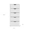 Homeroots 18" White Five Drawer Standard Chest 544039 - alternate 5